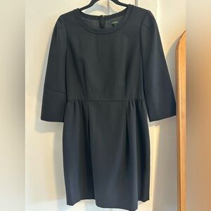 J. Crew Classic Black Long Sleeve Dress